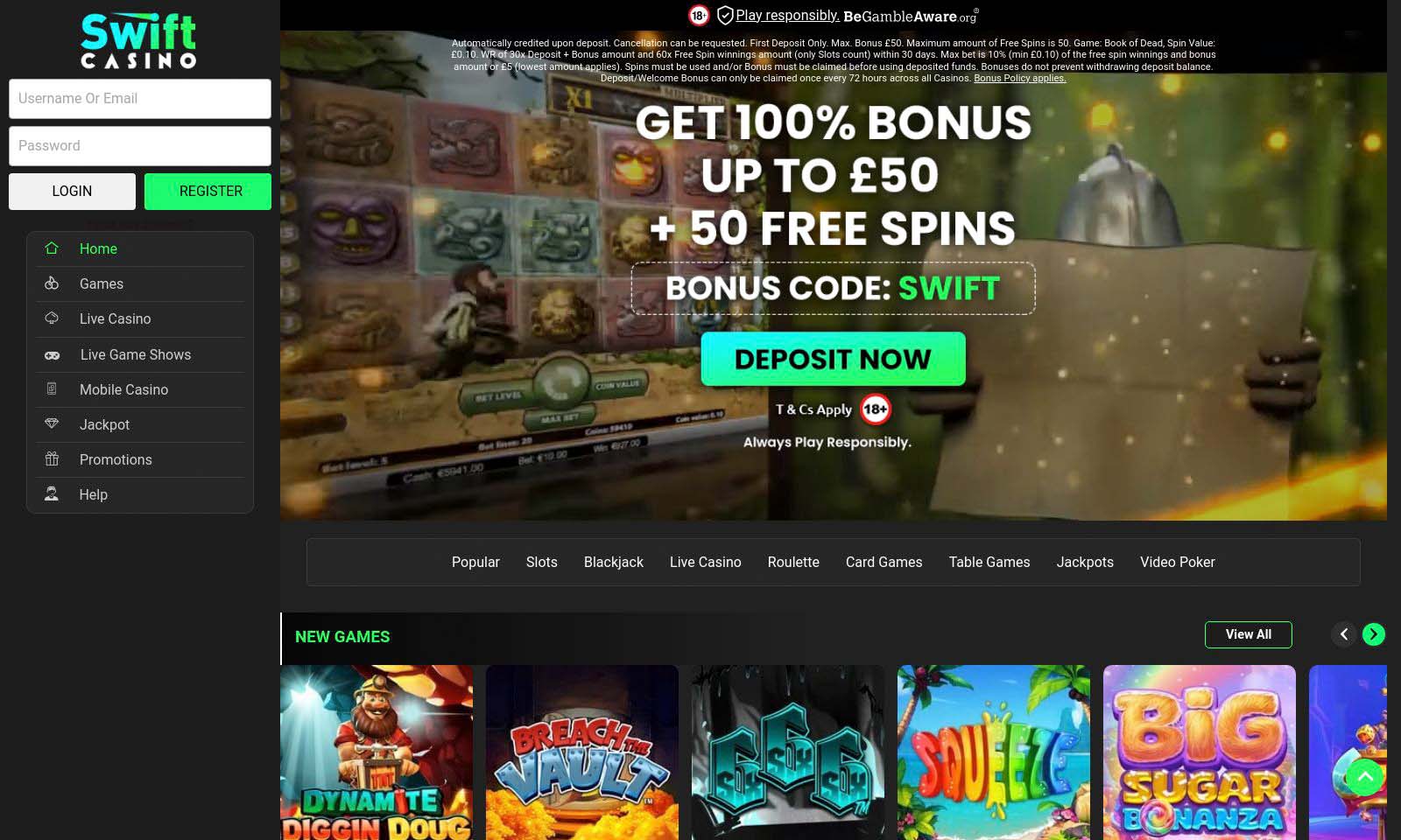 Homepage screenshot taken on 26 July 2024